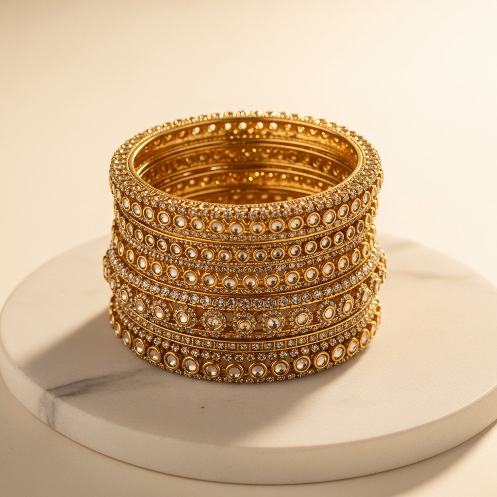 Kundan Bangle Set — view 1