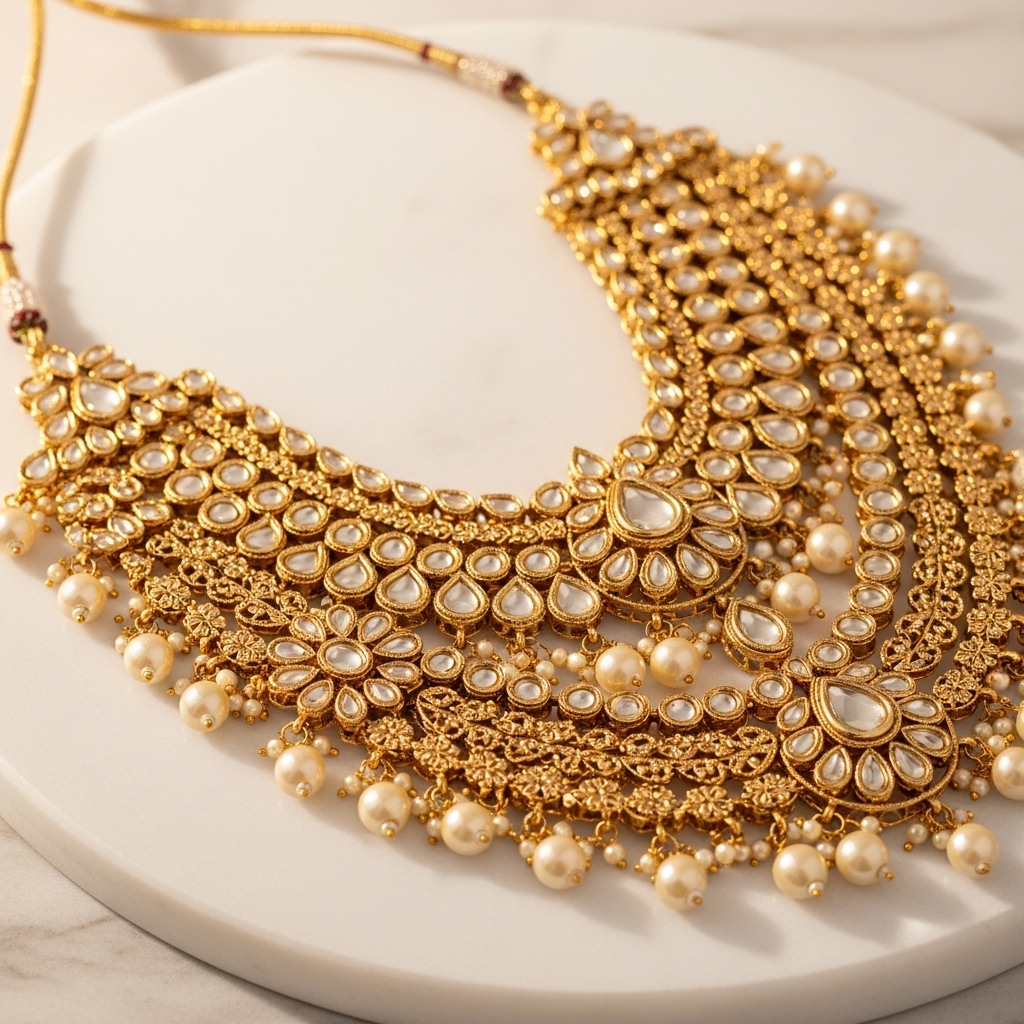 Layered Gold Necklace — view 1