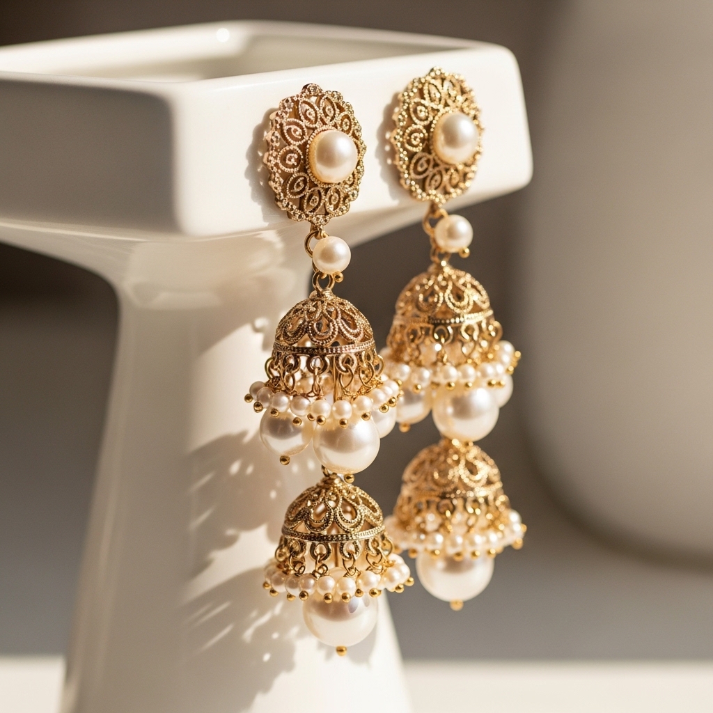 Pearl Chandelier Earrings — view 1